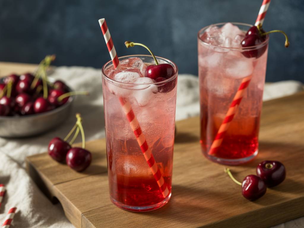 Classic cherry phosphate drink recipe for a nostalgic soda experience
